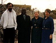 Ernie Chauvet, Bishop Gbuji, Sr. Angeline and Sr. Jan